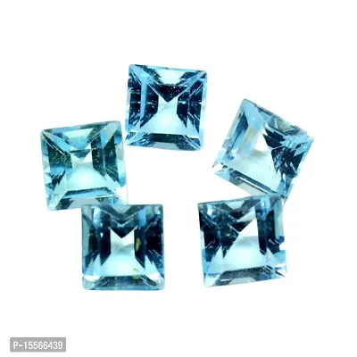 2.25 Ratti 2.04 Carat Natural Blue Topaz Princess Cut Nila Pukhraj Loose Gemstone Chakra Healing 1 Pcs-thumb0