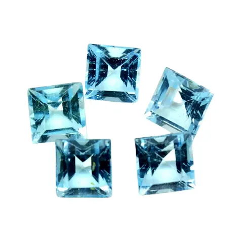 2.25 Ratti 2.04 Carat Topaz Princess Cut Nila Pukhraj Loose Gemstone Chakra Healing 1 Pcs