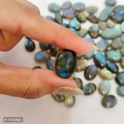 8.25 Ratti 7.5 Carat Natural Labradorite 1 Piece Oval Shape Morpankhi Loose Gemstone Astrology Chakra Healing-thumb3