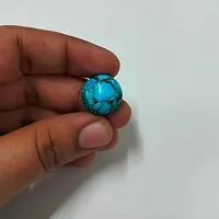 11.25 Ratti 10.12 Carat Natural Copper Turquoise 1 Pcs Firoza Round Loose Gemstone Chakra Healing Ratan-thumb2