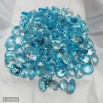 5.25 Ratti 4.77 Carat Natural Blue Topaz Oval Shape Nila Pukhraj Loose Gemstone Astrology Ratan 1 Pcs-thumb2