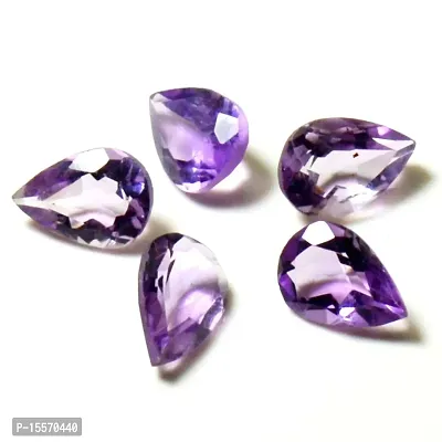 4.25 Ratti 3.86 Carat Natural Amethyst Pear Shape Jamunia Loose Gemstone Ratan 1 Pcs-thumb0