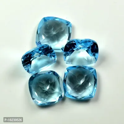 5.25 Ratti 4.77 Carat Natural Blue Topaz Cushion Shape Nila Pukhraj Loose Gemstone Astrological 1 Pcs-thumb4