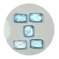 5.25 Ratti 4.77 Carat Natural Blue Topaz Rectangle Shape Nila Pukhraj Loose Gemstones Rashi Ratan 1 Pcs-thumb3