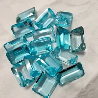 5.25 Ratti 4.77 Carat Natural Blue Topaz Rectangle Shape Nila Pukhraj Loose Gemstones Rashi Ratan 1 Pcs-thumb1