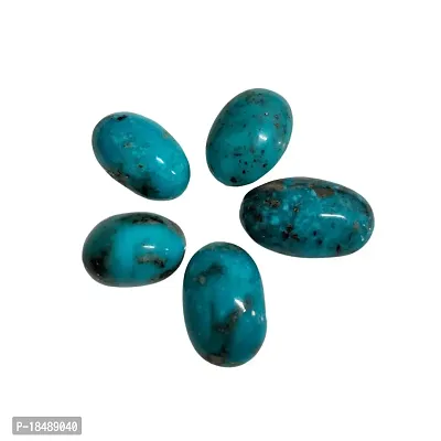 8.25 Ratti 7.5 Carat Natural Irani Turquoise 1 Pcs Firoza Oval Shape Loose Gemstone Healing Astrological-thumb0