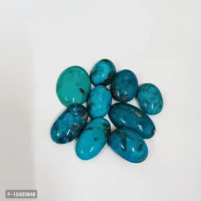 8.25 Ratti 7.5 Carat Natural Irani Turquoise 1 Pcs Firoza Oval Shape Loose Gemstone Healing Astrological-thumb2