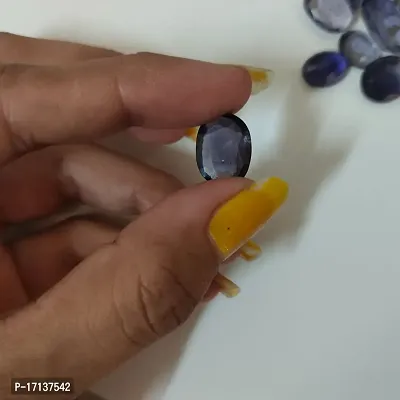 3.25 Ratti 2.95 Carat Natural Iolite 1 Piece Oval Shape Kaka-Nili Loose Gemstone Chakra Healing Rashi Ratan-thumb3