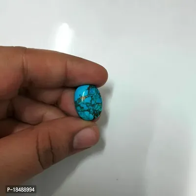 7.25 Ratti 6.89 Carat Natural Copper Turquoise 1 Pcs Firoza Oval Shape Loose Gemstone Chakra Healing Ratan-thumb3