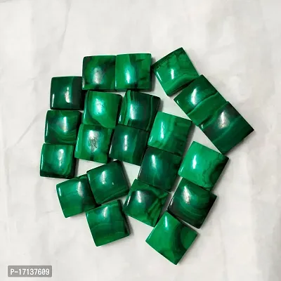 4.25 Ratti 3.86 Carat Natural Malachite 1 Piece Square Shape Dana Firang Loose Gemstone Chakra Healing Ratan-thumb2