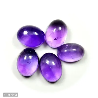 4.25 Ratti 3.86 Carat Natural Amethyst Cabochon Oval Jamunia Loose Gemstone Ratan 1 Pcs