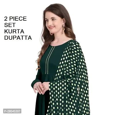 Fancy Anarkali long Kurti  with Dupatta Set
