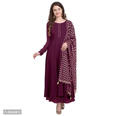 Fancy Anarkali long Kurti  with Dupatta Set-thumb3