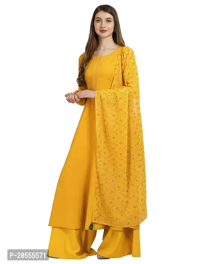 Fancy Anarkali long Kurti  with Dupatta Set-thumb2