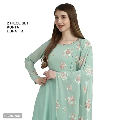 Fancy Anarkali long Kurti with Dupatta Set