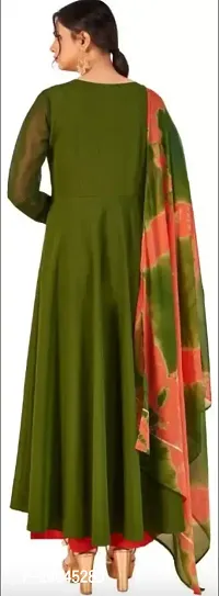 Fancy Anarkali long Kurti with Dupatta Set-thumb3