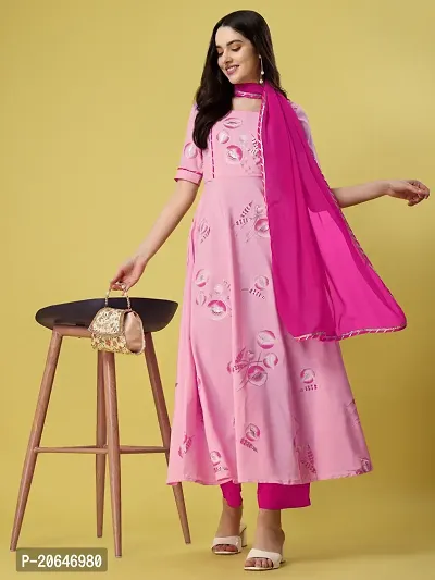 Fancy Anarkali long Kurti with Dupatta Set-thumb4