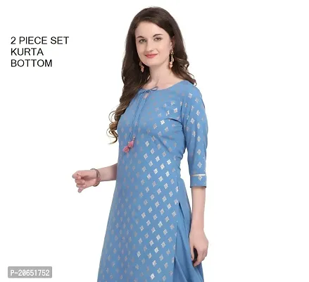 Fancy Anarkali long Kurti with Bottom Set