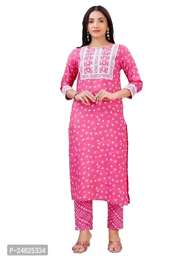 Women Rayon  Kurta Pant Set