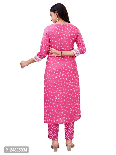 Women Rayon  Kurta Pant Set-thumb4