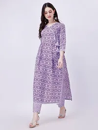 Angrakha Pattern Cotton Kurta Set With Pant Set-thumb4