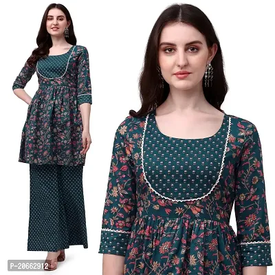 Fancy Anarkali long Kurti with Bottom Set-thumb0