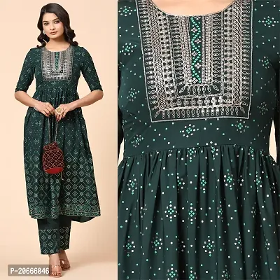 Fancy Anarkali long Kurti with Bottom Set