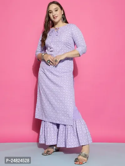 Women Cotton Blend Kurta Sahara Set-thumb2