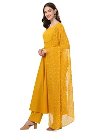 Classic Printed Crepe Anarkali  Kurta with dupatta Set-thumb3