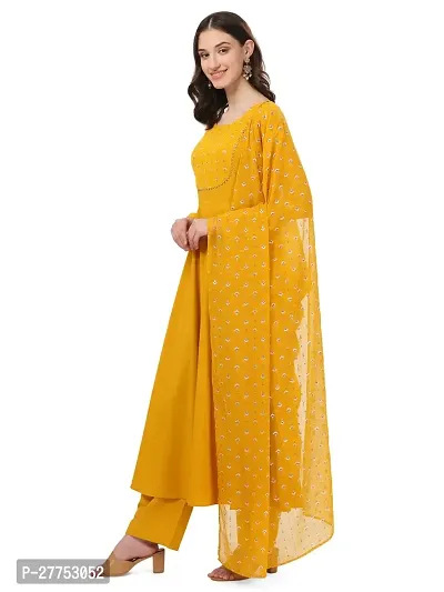 Classic Printed Crepe Anarkali  Kurta with dupatta Set-thumb4