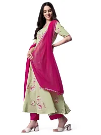 Classic Printed Crepe Anarkali  Kurta with Dupatta Set-thumb1