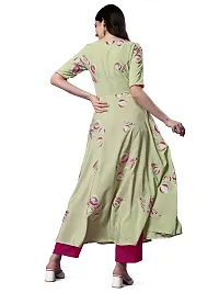 Classic Printed Crepe Anarkali  Kurta with Dupatta Set-thumb2