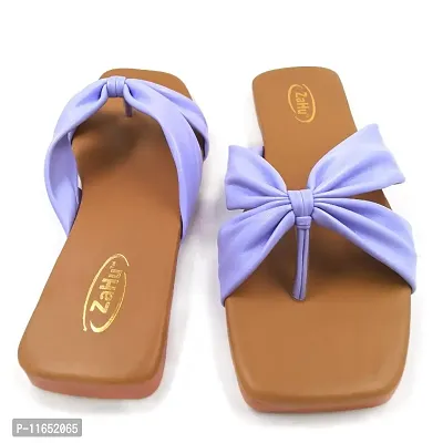 Flat discount model slippers