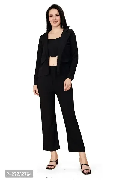 Classic Polyester Solid Co-ord Set For Women-thumb0