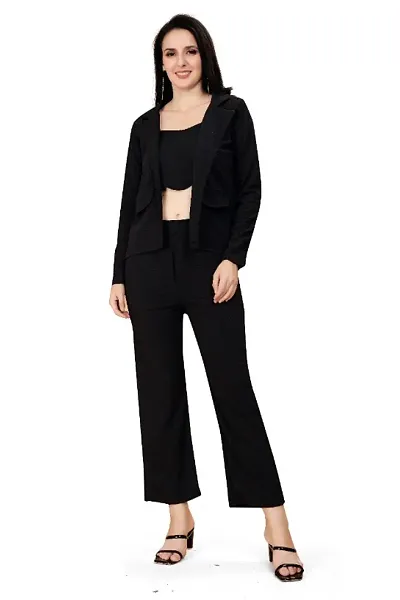 Classic Polyester Solid Co-ord Set For Women