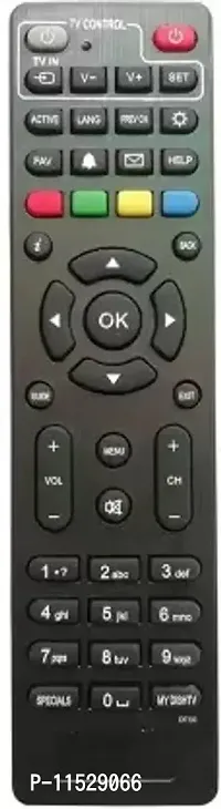 Dt16 Dth Compatible For Hd New Set Top Box Remote Control Dish TV Remote Controller -Black-thumb0