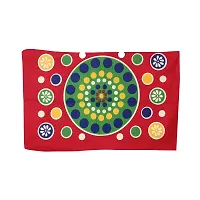 E Elma We Believe in customers Satisfaction Comfort Cotton Rajasthani Traditional TC 144 Single Bed Printed Bedsheet with 1 Pillow Cover, Red-thumb1