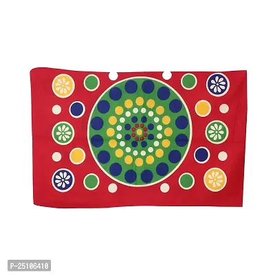 E Elma We Believe in customers Satisfaction Comfort Cotton Rajasthani Traditional TC 144 Single Bed Printed Bedsheet with 1 Pillow Cover, Red-thumb2