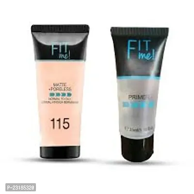Combo of Fit Me Liquid Tube Foundation and Makeup Primer