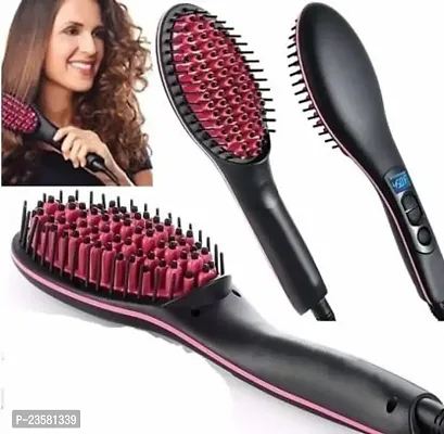 Hair Straightening Brush with LCD Screen, Temperature Control Display,Hair Straightener For Women