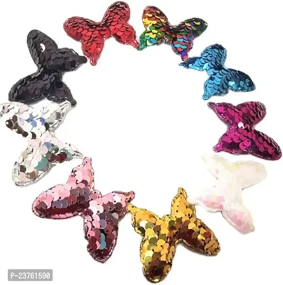 Stylist Sequence Glitter Random Shape Multicolor Hair Tic Tac Clips for Baby Girl Pair of 5
