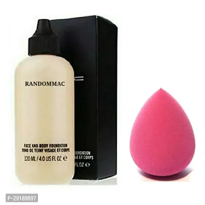 Combo Face and Body Foundation Nc25-120 ml Foundation and Beauty Blender-thumb0