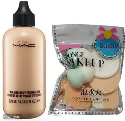 Combo Face and Body Foundation Nc25-120 ml Foundation and Beauty Blender set-thumb0