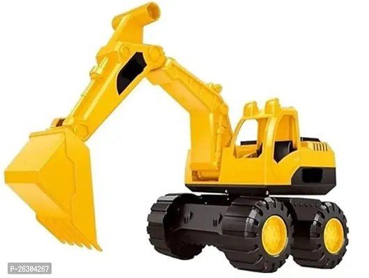 Toyterra Unbreakable Big Size Excavator Toys Vehicles Truck Construction Set Truck For Kids - Yellow, 3+ Years Old