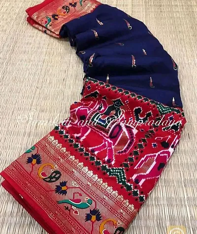 Trending Tussar Silk Saree with Blouse piece 