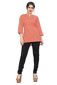 Stylish Cotton Embroidered 3/4 Sleeves Top For Women-thumb3