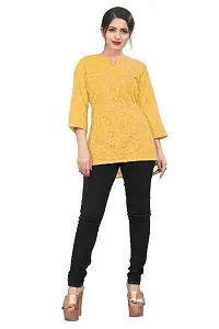 Stylish Cotton Embroidered 3/4 Sleeves Top For Women-thumb3