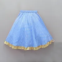 Alluring Blue Cotton Blend  Lehenga Cholis For Girls-thumb2