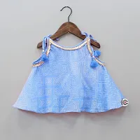 Alluring Blue Cotton Blend  Lehenga Cholis For Girls-thumb1