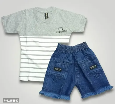 Classy Solid Clothing Set for Kids Boys-thumb0